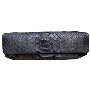 Bottega Veneta Purple Python Clutch